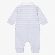 Boss Striped 2in1 Coverall with Polo Collar Gift Box Set