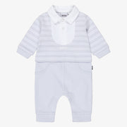 Boss Striped 2in1 Coverall with Polo Collar Gift Box Set