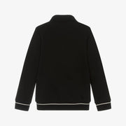 Boss Boys Black Cotton Jersey Varsity Jacket