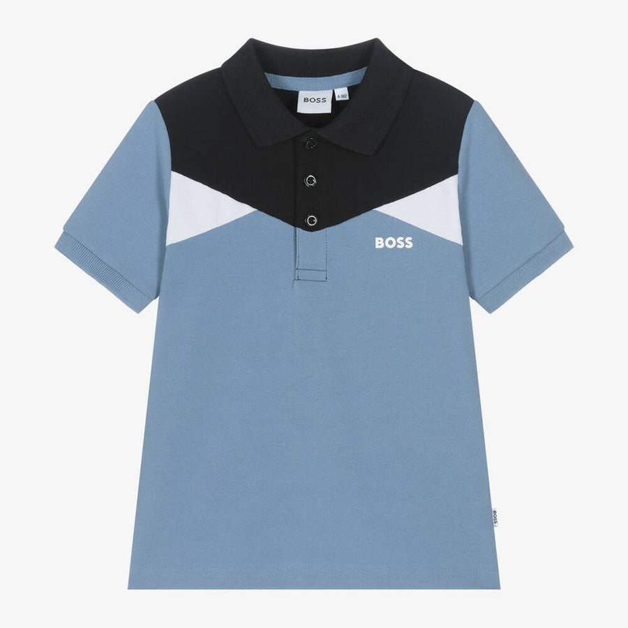 BOSS Color Block Short-Sleeved Polo