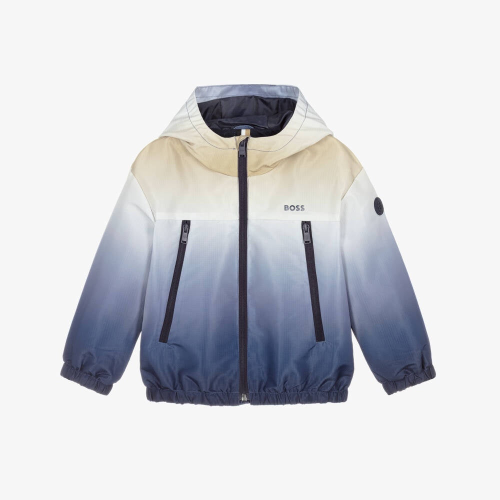 Boss Boys Blue Ombré Water-Repellent Jacket