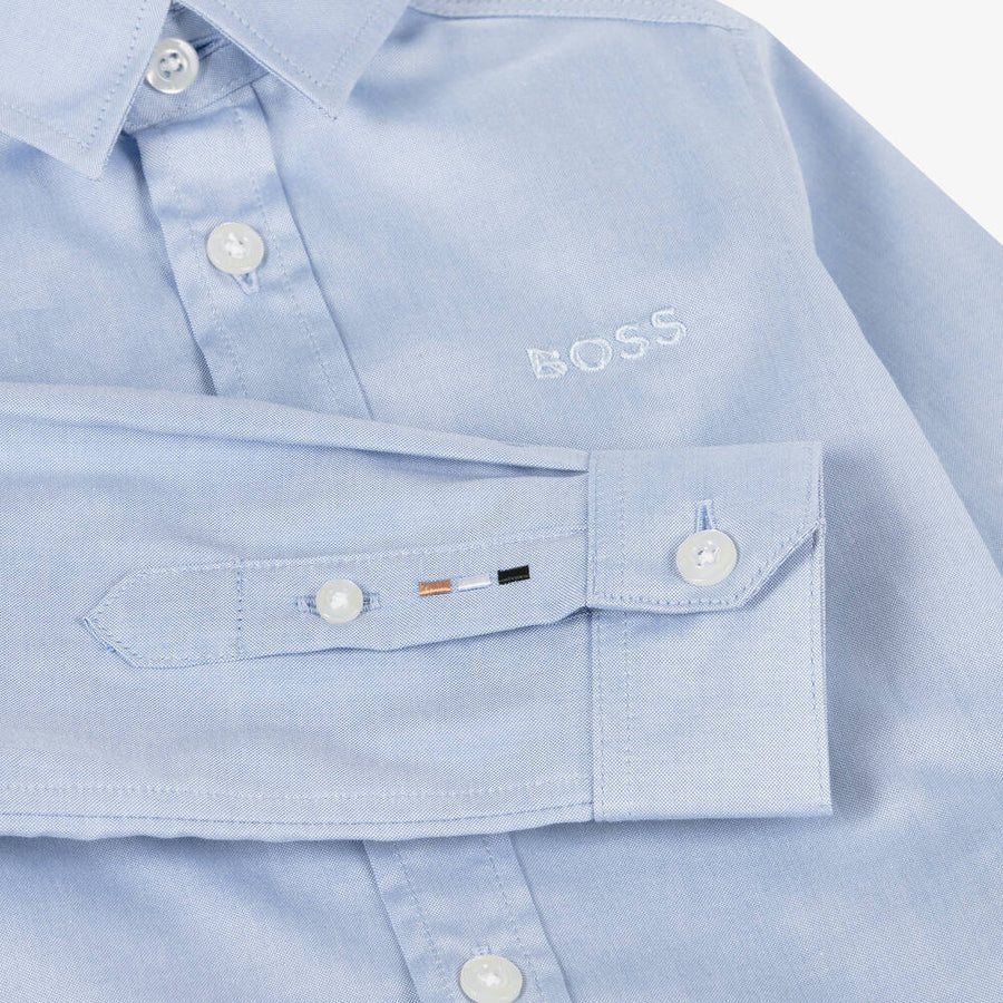 Boss Boys Blue Oxford Cotton Shirt