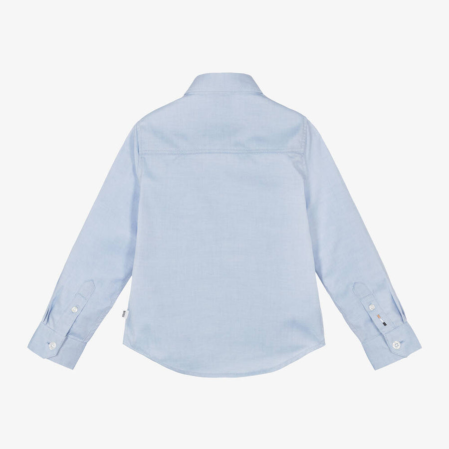 Boss Boys Blue Oxford Cotton Shirt