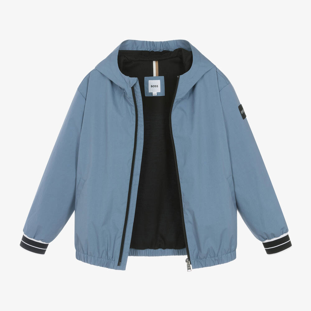 Boss Boys Blue Windbreaker Jacket
