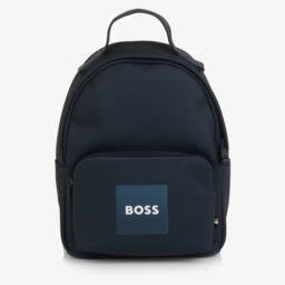 Boss Boys Navy Canvas Mini Backpack (28cm)