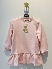 Moschino Baby Pink Jersey Dress with Moschino Teddy Bear