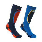 KOMBI The Brave Midweight Ski Socks Twin Pack- Children