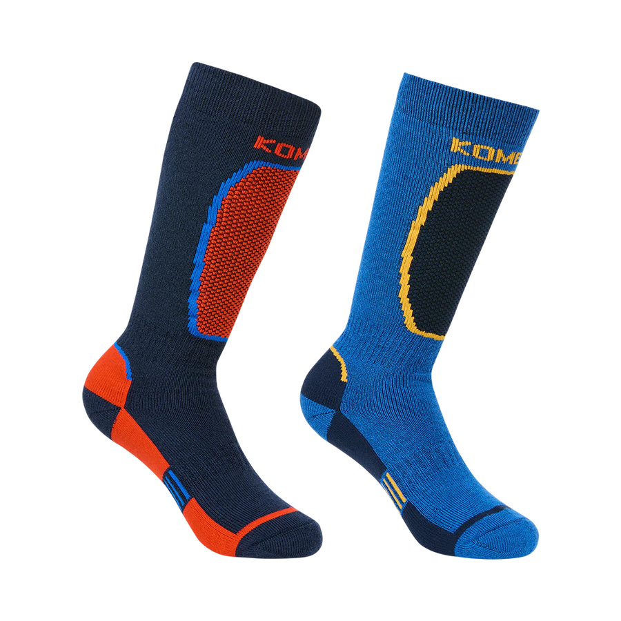 KOMBI The Brave Midweight Ski Socks Twin Pack- Children