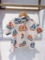 Konges Slojd ELLIOT SHORT SLEEVE SHIRT Ahoy