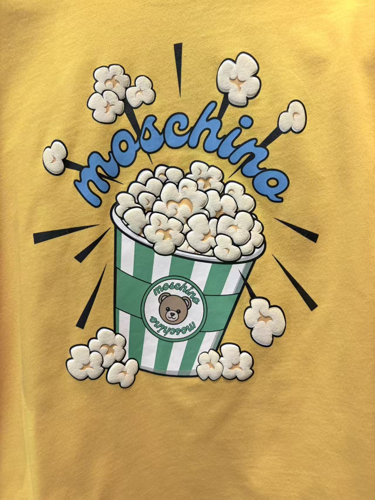 Moschino Kids Yellow SS T-shirt with Popcorn Print