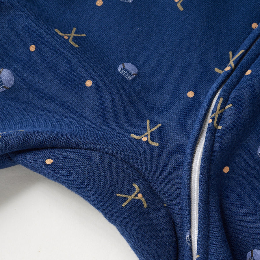 Norsu Organic Baby Fleece Organic Cotton Bodysuit-Hockey