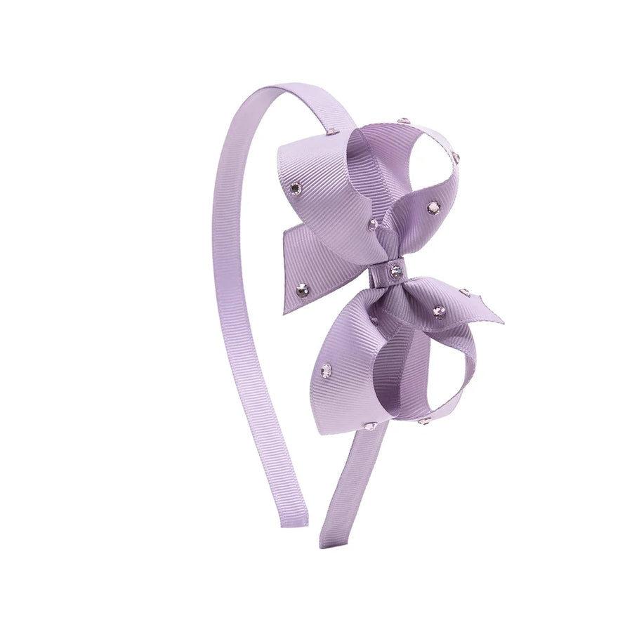 Olilia Designs headband with medium bow and Swarovski crystals