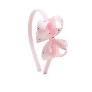 Olilia Designs headband with medium bow and Swarovski crystals