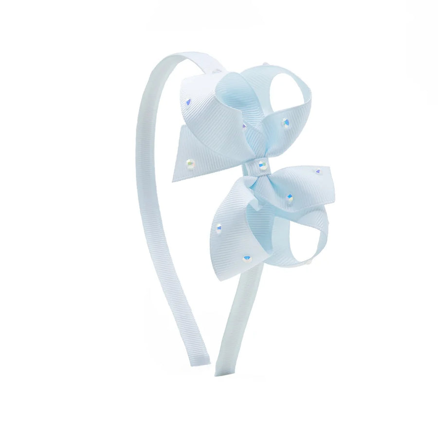Olilia Designs headband with medium bow and Swarovski crystals