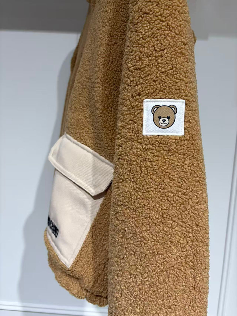 Moschino Hooded Fuzz Bear Jacket