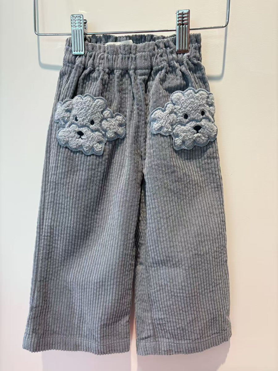 Gingersnaps Baby Grorgina Wide Leg Corduroy Pant Poodle Pocket