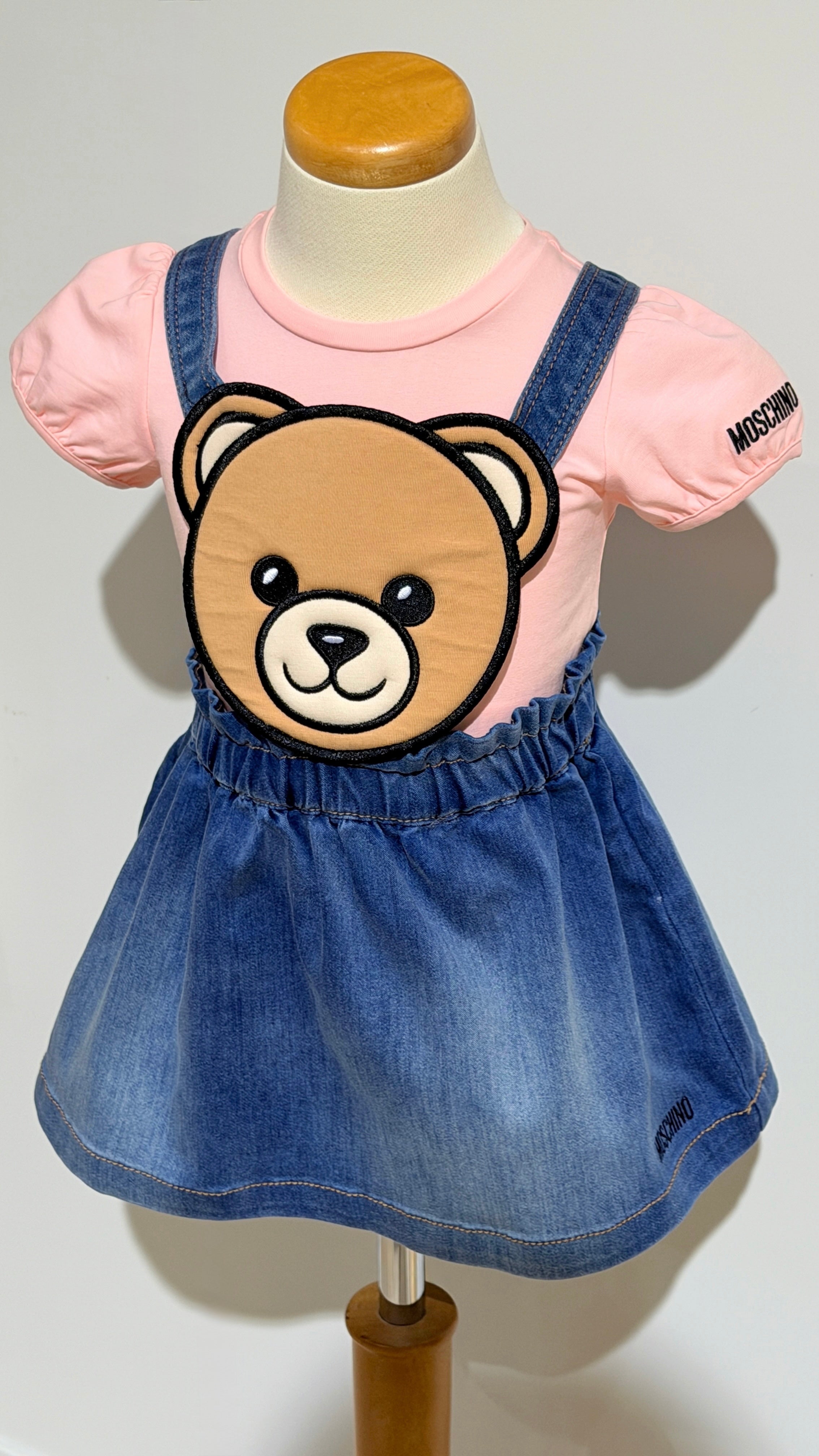 Moschino Baby Girls Pink Tee with Dress Set