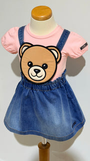 Moschino Baby Girls Pink Tee with Dress Set