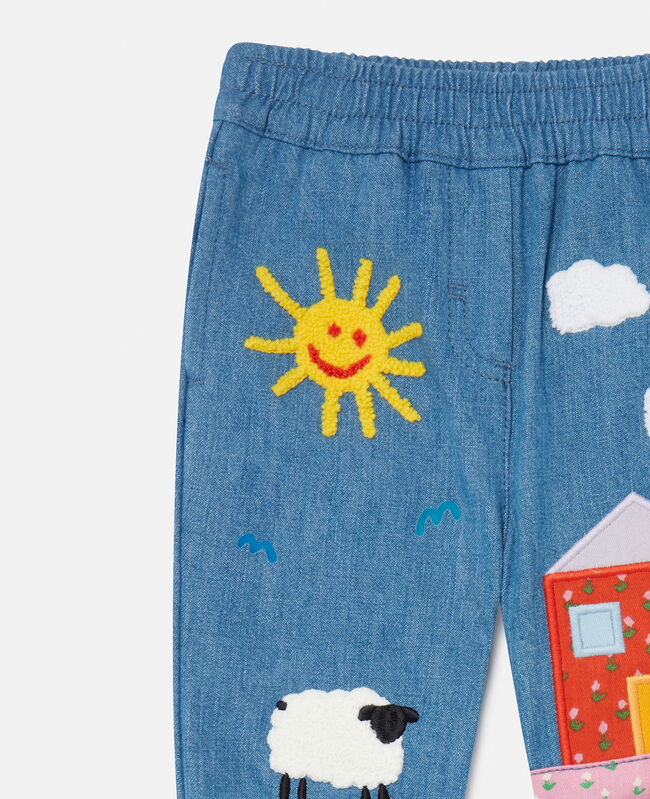 Stella McCartney Baby Girls Blue Denim Farm Trousers