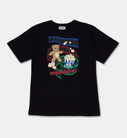 Moschino Kids Black T-shirt  with Film Theme Print