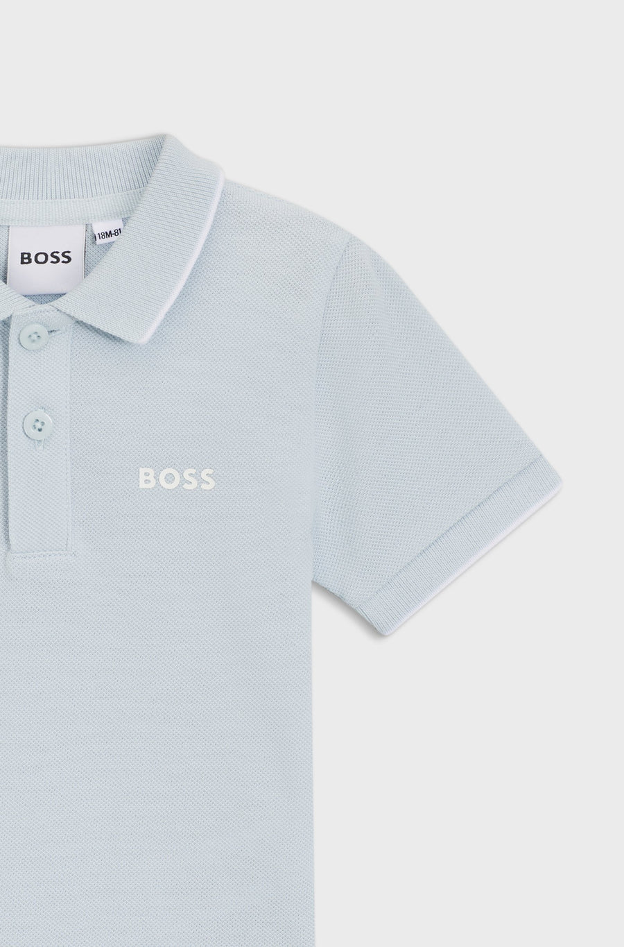Boss Baby Boys Pale Green Cotton Piqué Polo Shirt