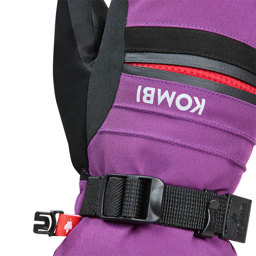 KOMBI Level 4 Junior Elite Mittens – Storm Rider – Waterproof & Insulated with Wrist Leash