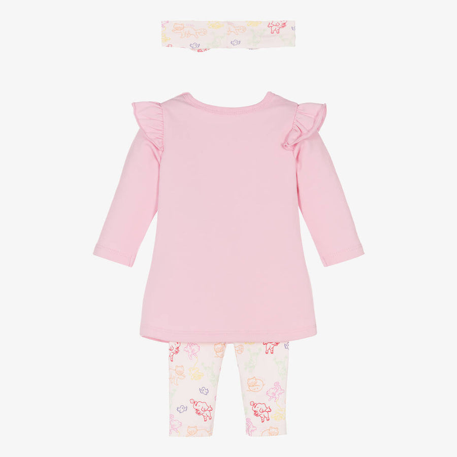 Kenzo Baby Girl Dress+Legging+Headband Gift Set