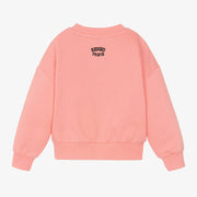 Kenzo Girls Pink Embroidered Cotton Sweatshirt