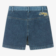 Kenzo Girls Blue Denim Pleated Skort