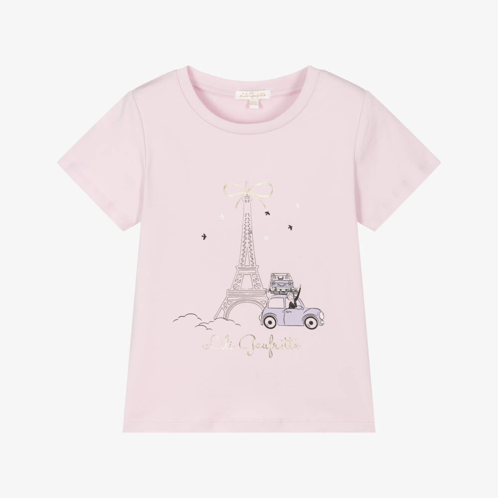 Lili Gaufrette girls Lavender Fog Shorts Sleeve Tshirt