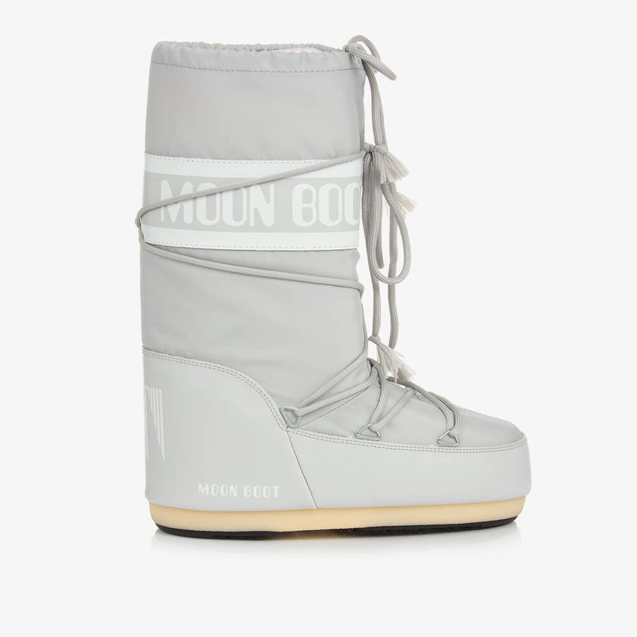 MOON BOOT ICON GREY NYLON BOOTS
