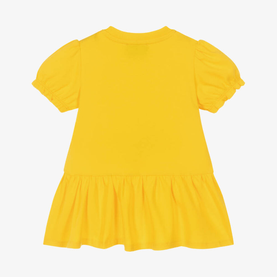 Moschino Baby Girls Cotton Jersey Teddy  Bear Logo Dress