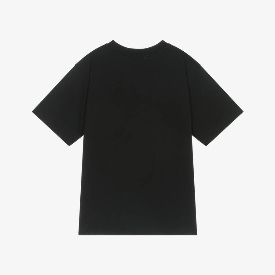 Moschino Black Cotton Teddy Bear Maxi T-Shirt with Graffiti Logo