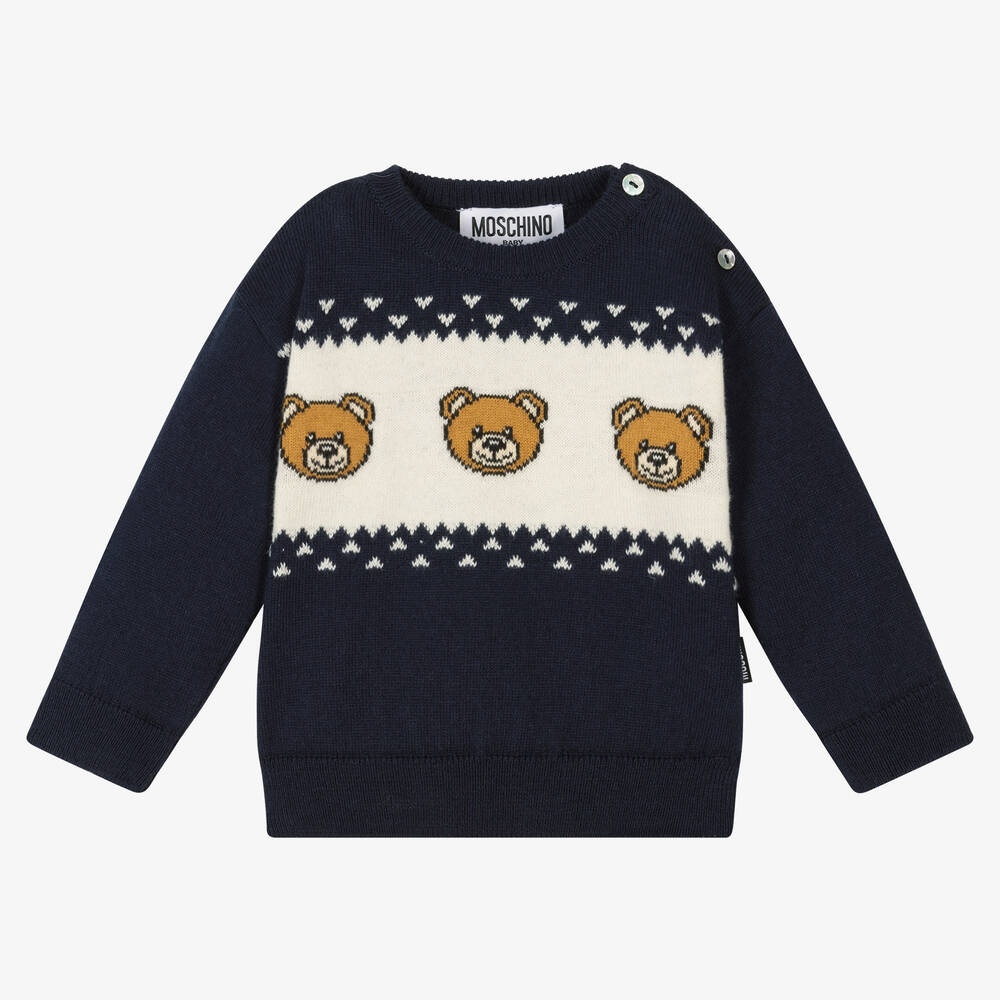 Moschino Baby Sweater With Bear Print