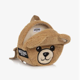 Moschino Brown Fleece Teddy Bear Backpack (22cm)