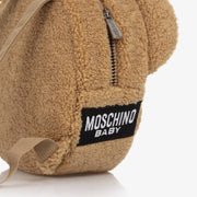 Moschino Brown Fleece Teddy Bear Backpack (22cm)