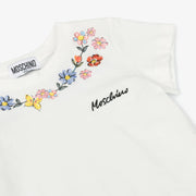 Moschino Girls Blue Denim Floral Shorts Set