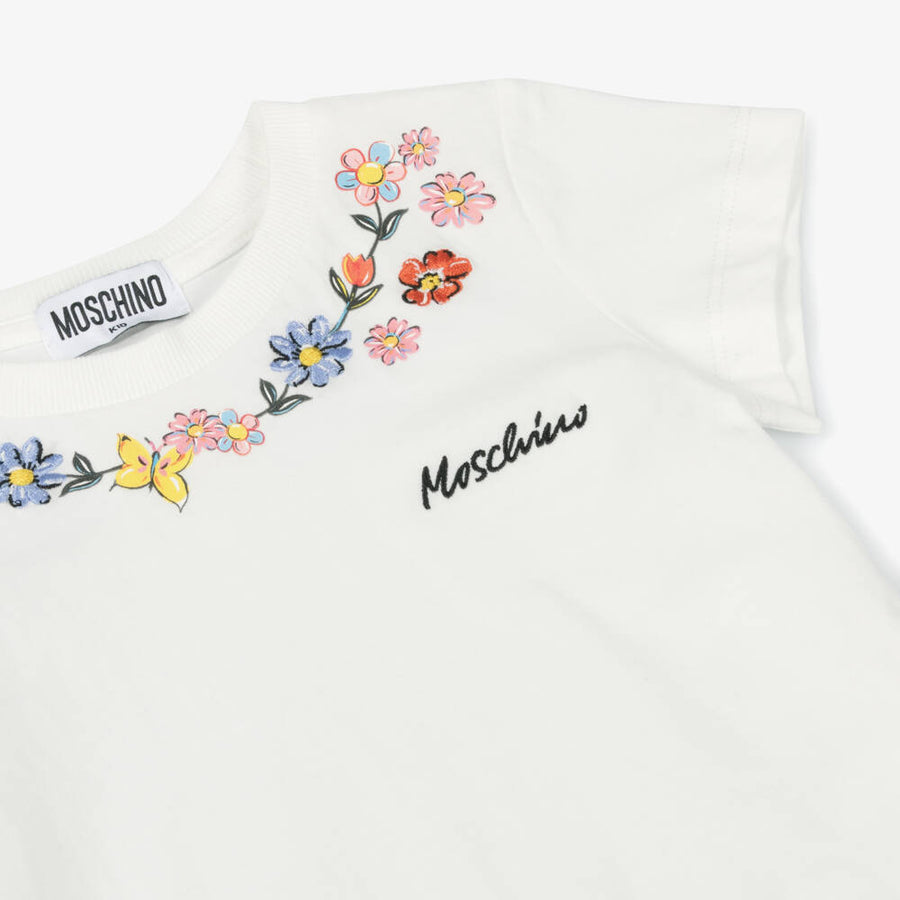 Moschino Girls Blue Denim Floral Shorts Set