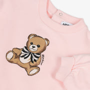 Moschino Baby Girls Pink Cotton Jersey Teddy Bear Dress
