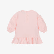 Moschino Baby Girls Pink Cotton Jersey Teddy Bear Dress