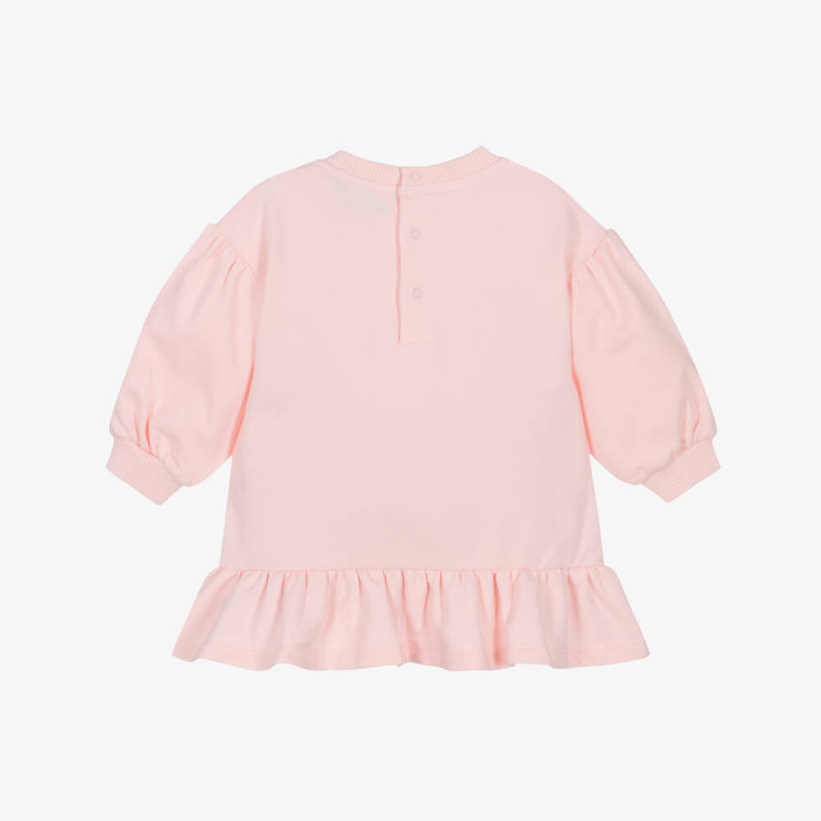 Moschino Baby Girls Pink Cotton Jersey Teddy Bear Dress