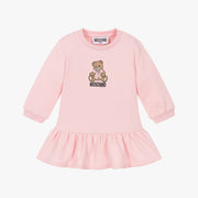 Moschino Baby Pink Jersey Dress with Moschino Teddy Bear