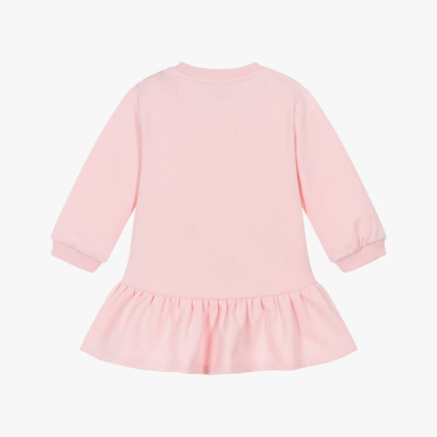 Moschino Baby Pink Jersey Dress with Moschino Teddy Bear