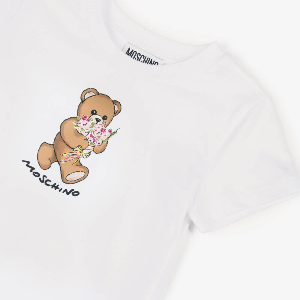 Moschino Girls Flower Bear Tshirt