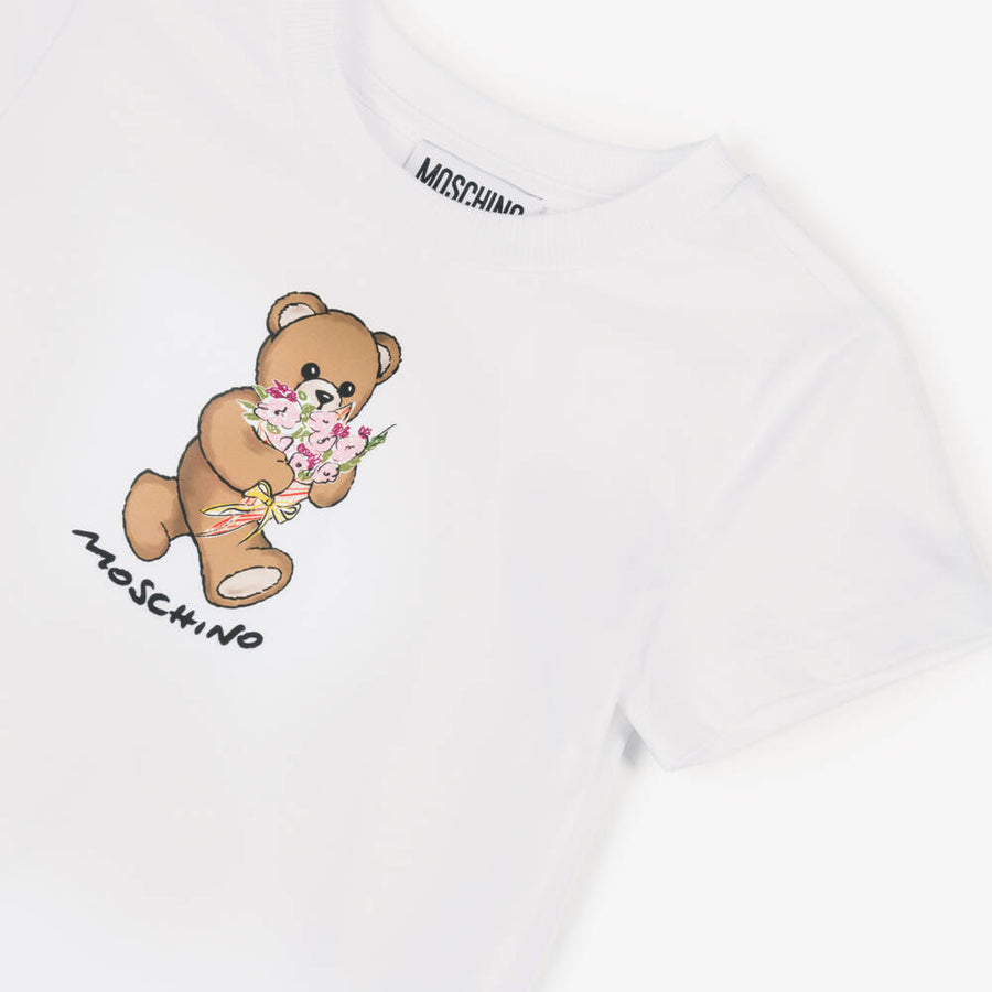 Moschino Girls Flower Bear Tshirt