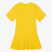 Moschino Girls Yellow Bear Logo Dress