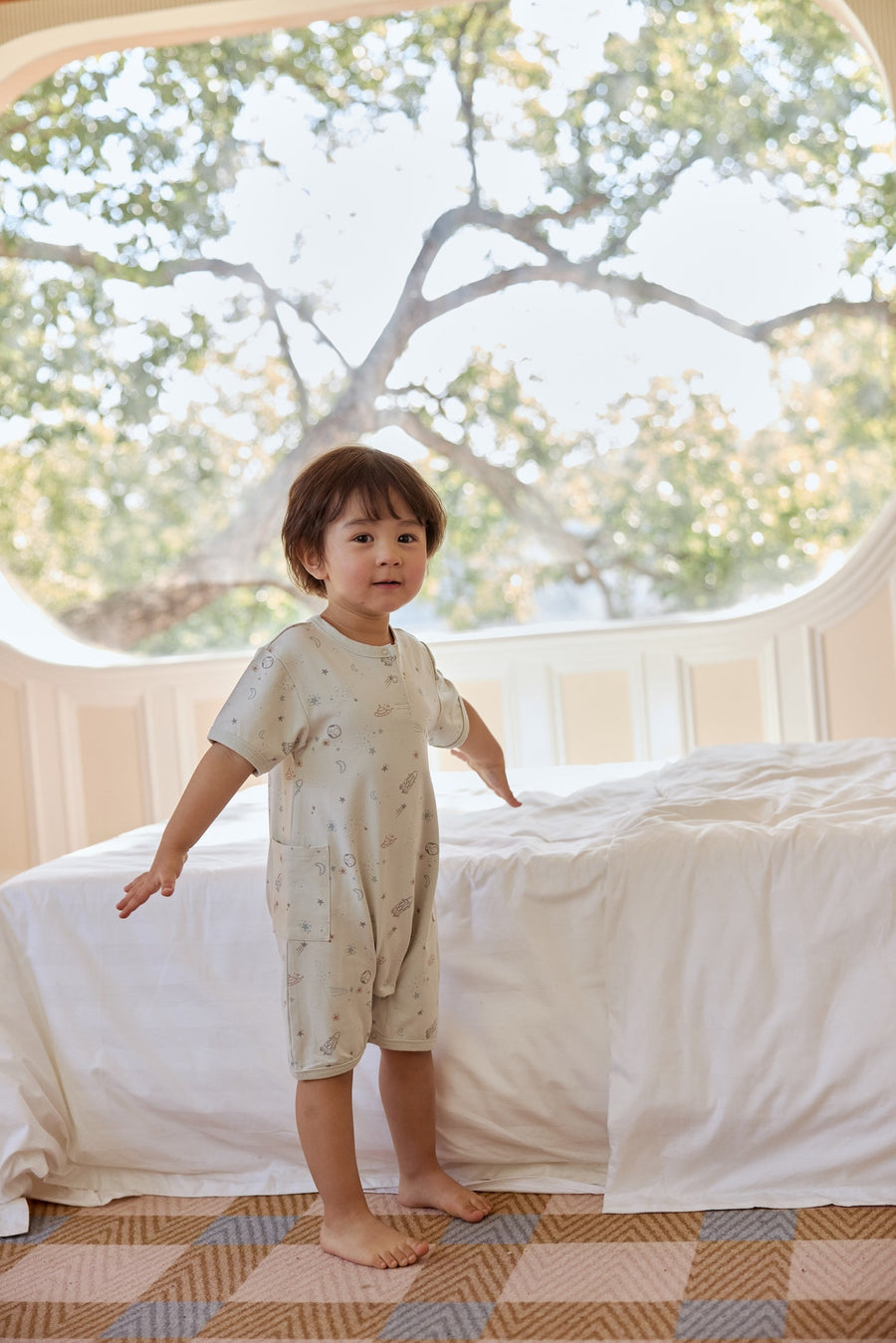 Norsu Organic Baby Organic Bamboo Romper Space