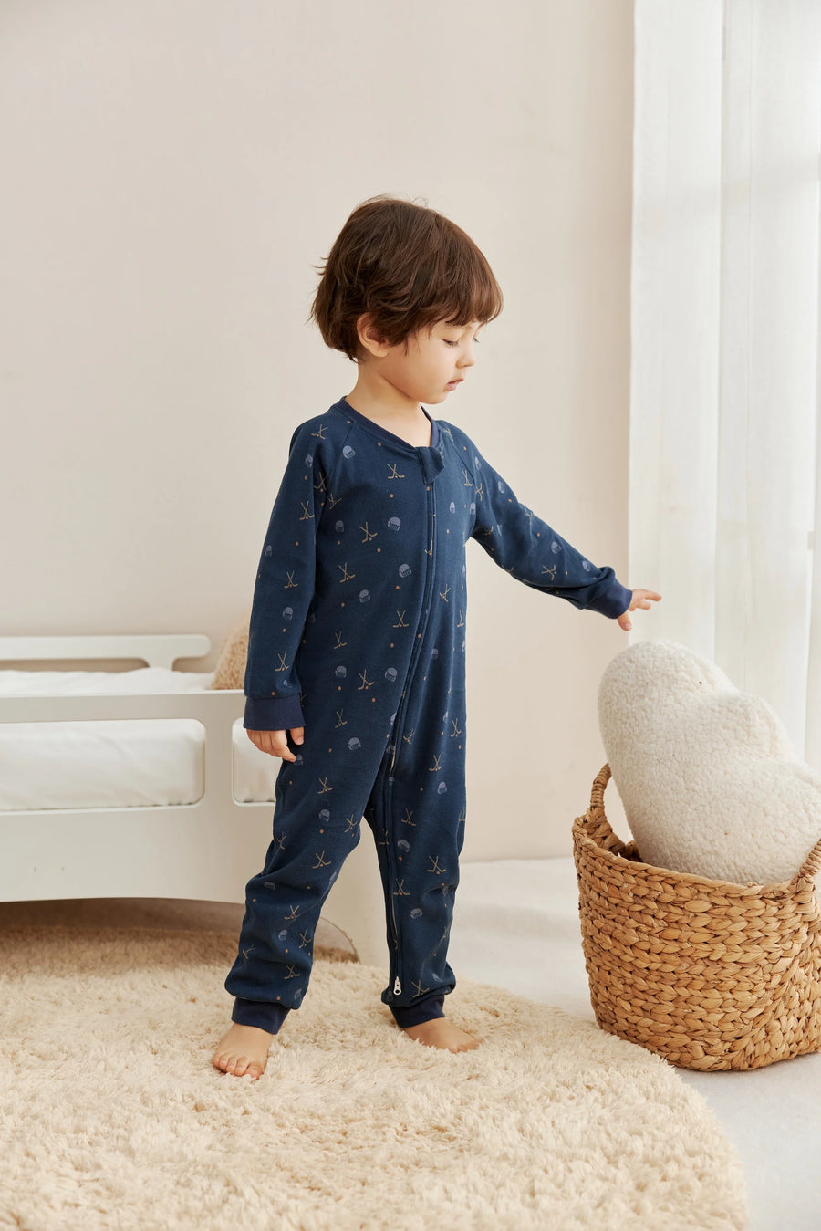 Norsu Baby Organic Cotton Zip-up Sleeper-Hockey