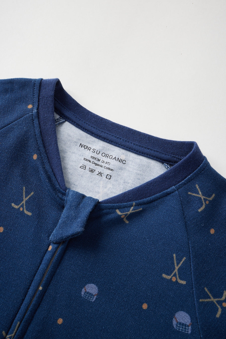 Norsu Baby Organic Cotton Zip-up Sleeper-Hockey