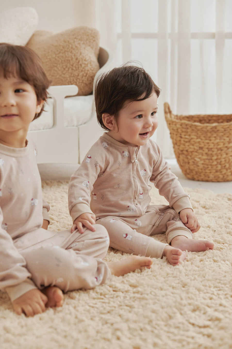 Norsu Baby Organic Cotton Zip-up Sleeper-Polar Bear